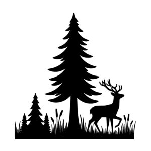 Deer by Pine