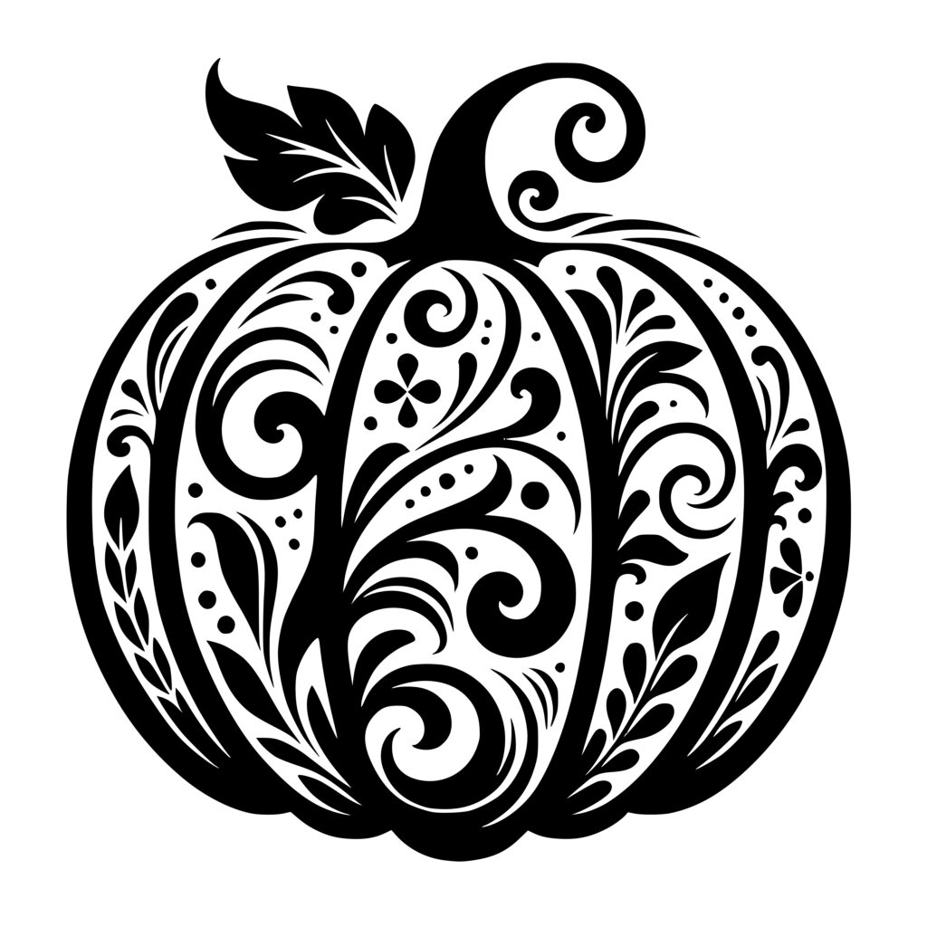 Swirled Pumpkin SVG File: Instant Download for Cricut, Silhouette, Laser