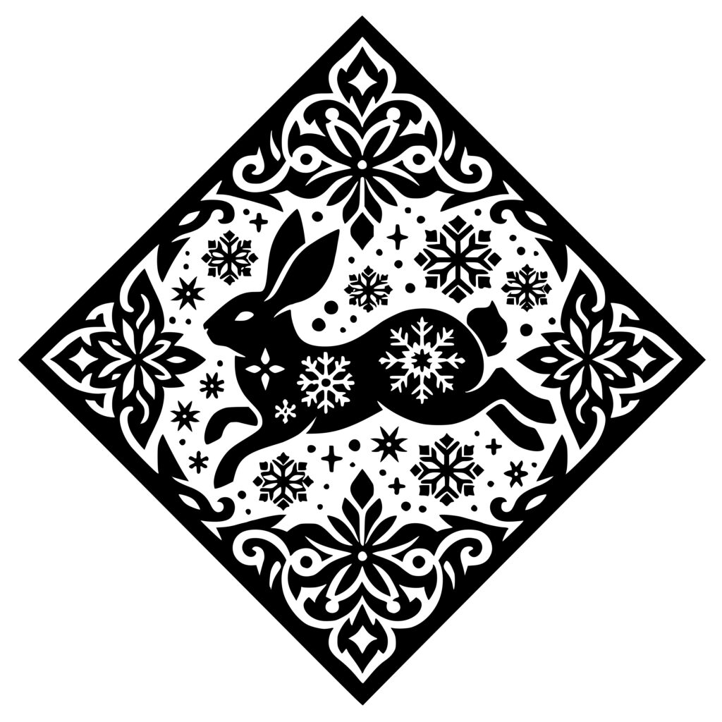 SVG Diamond Rabbit Image: Perfect for Cricut, Silhouette, Laser Machines