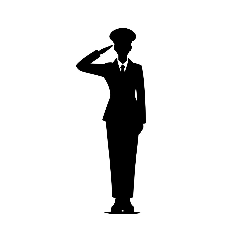 Saluting Soldier SVG File - Instant Download for Cricut, Silhouette, Laser