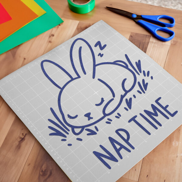 Sleepy Bunny SVG File for Cricut, Silhouette, and Laser Machines