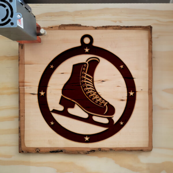 Instant Download SVG File: Ice Skating Ornament for Cricut, Silhouette,  Laser Machines