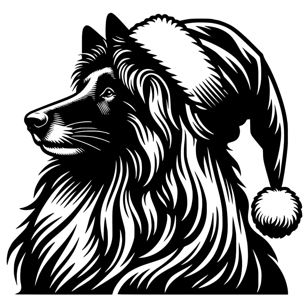 Festive Belgian Shepherd SVG Image for Cricut, Silhouette, Laser Machines