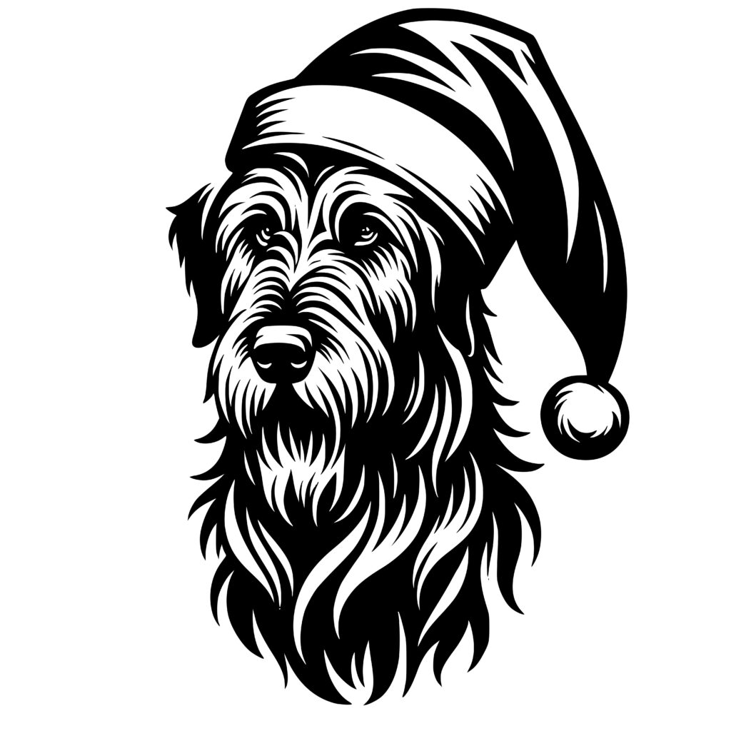 Festive Irish Wolfhound SVG File for Cricut, Silhouette, Laser Machines