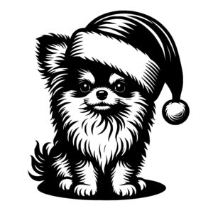 Santa Hat Fluffy Chihuahua