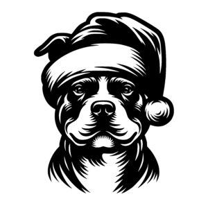 Santa Bull Terrier Pup