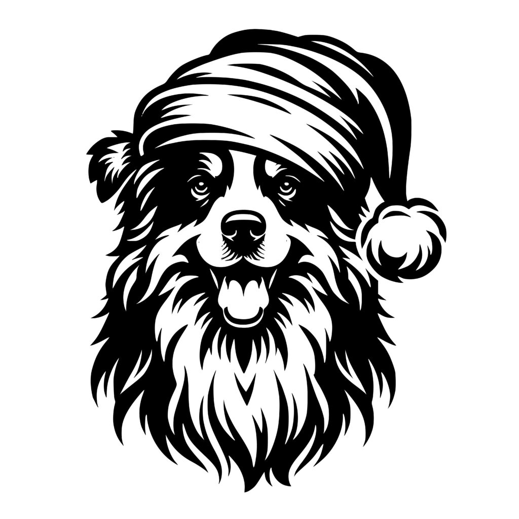 Instant Download Australian Shepherd Santa Pooch SVG for Cricut ...