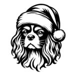 Spaniel Santa Dog