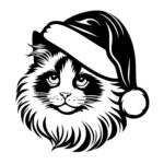 Ragdoll Cat Santa Hat