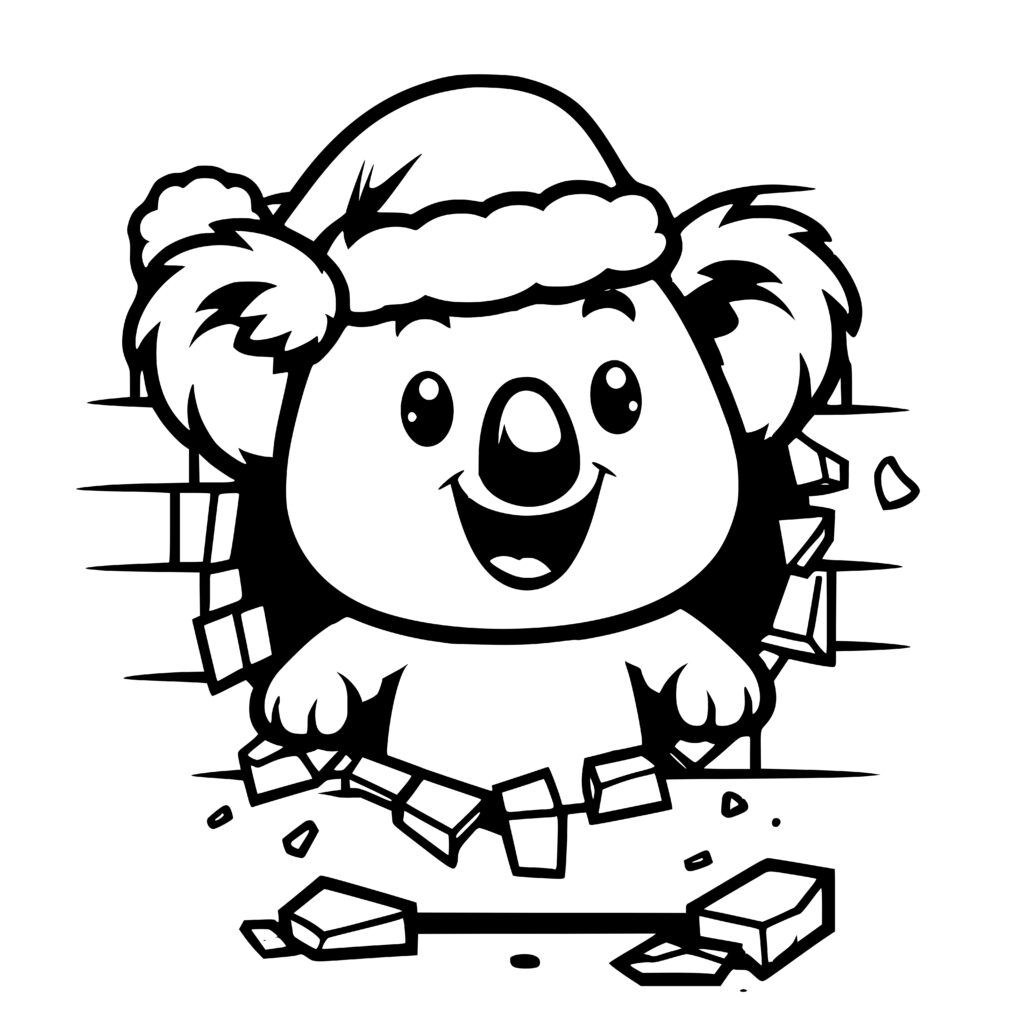 Christmas Koala Breakout SVG File - Instant Download for Cricut