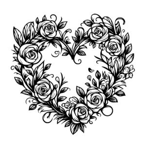Heart Wreath of Roses