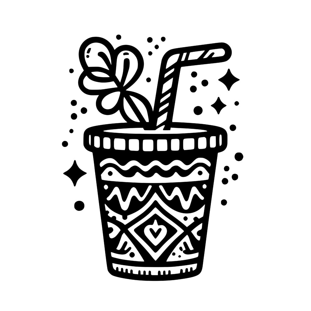 Summer Drink Cup SVG File for Cricut, Silhouette, Instant Download