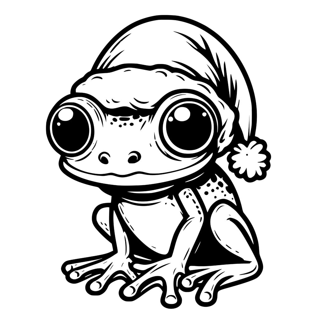 Festive Frog SVG File - Perfect for Cricut, Silhouette, Laser Machines