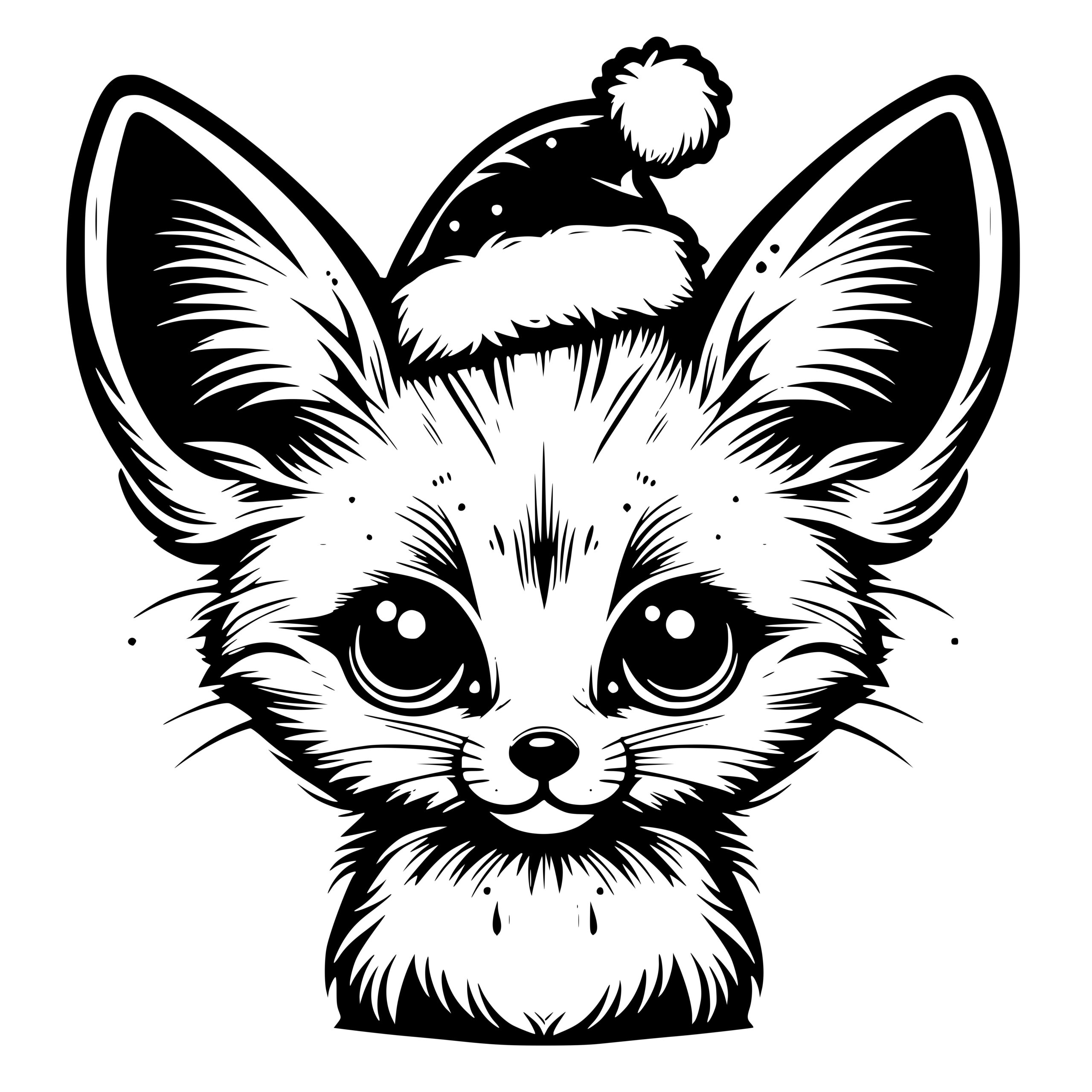 Santa Fox SVG File: Perfect for Cricut, Silhouette, and Laser Machines