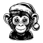 Chimpanzee Santa Hat