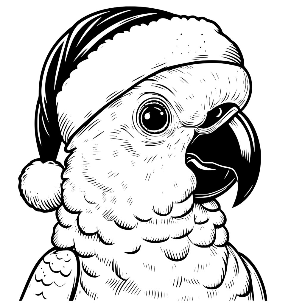 Christmas Parrot SVG Image: Perfect for Cricut, Silhouette, and Laser ...