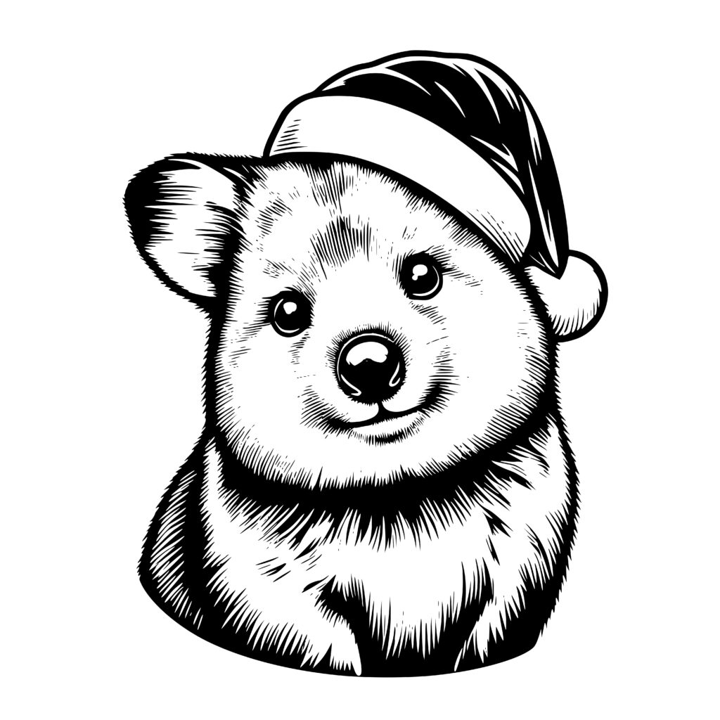 Quokka Christmas Cheer SVG File for Cricut, Silhouette, Laser Machines