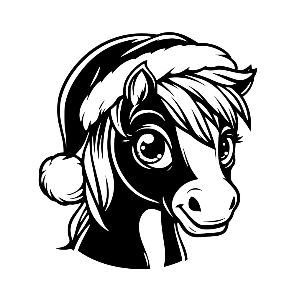 Christmas Clydesdale Svg File For Cricut, Silhouette, Laser Machines