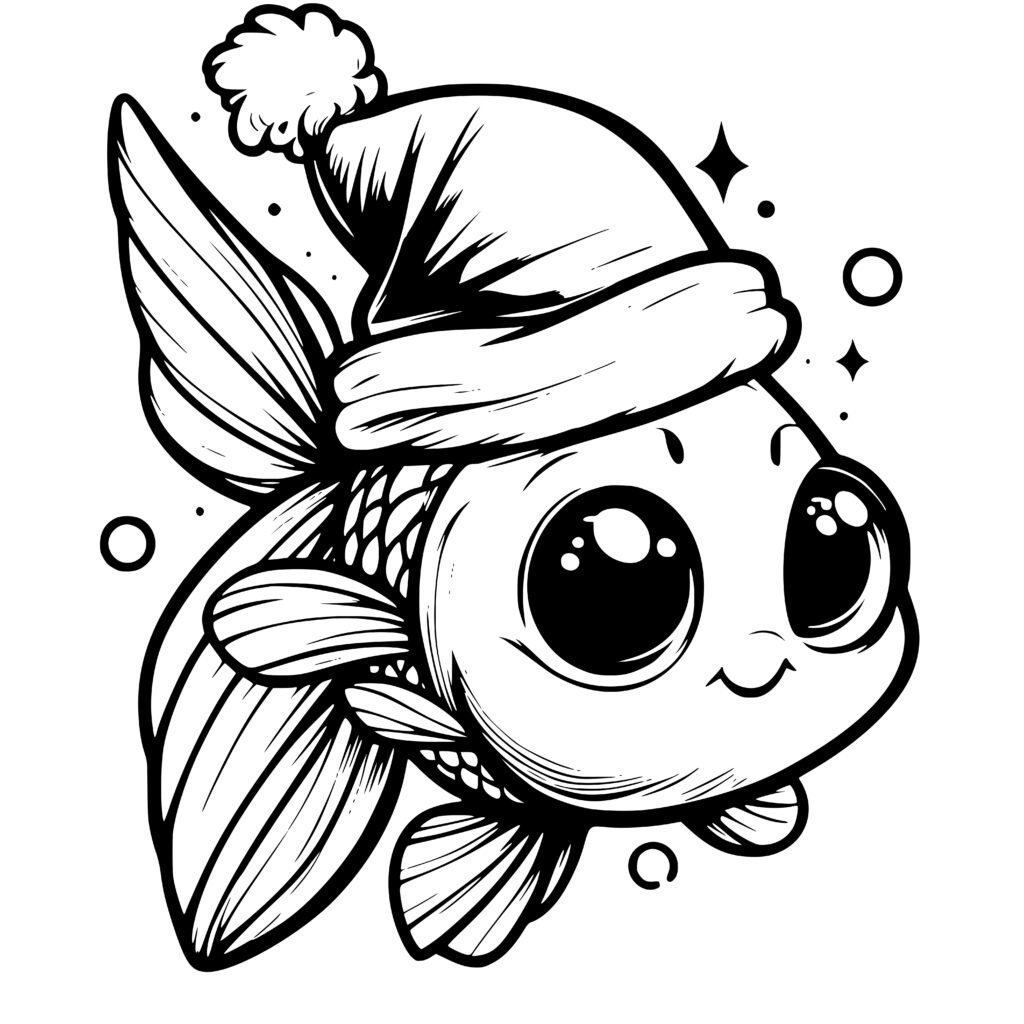 Christmas Fishy SVG for Cricut, Silhouette, Laser Machines - Instant