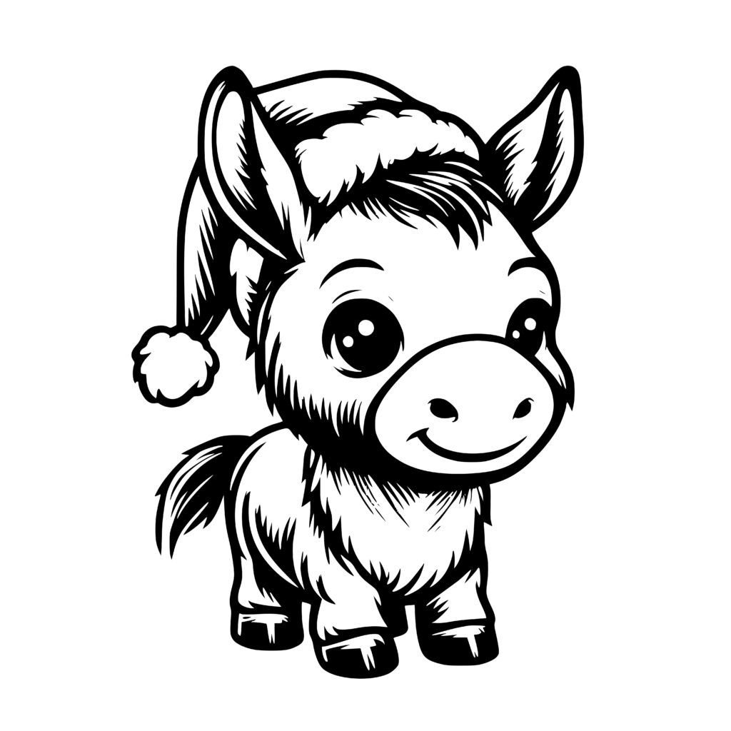 Santa Donkey SVG File: Instant Download for Cricut, Silhouette, Laser ...