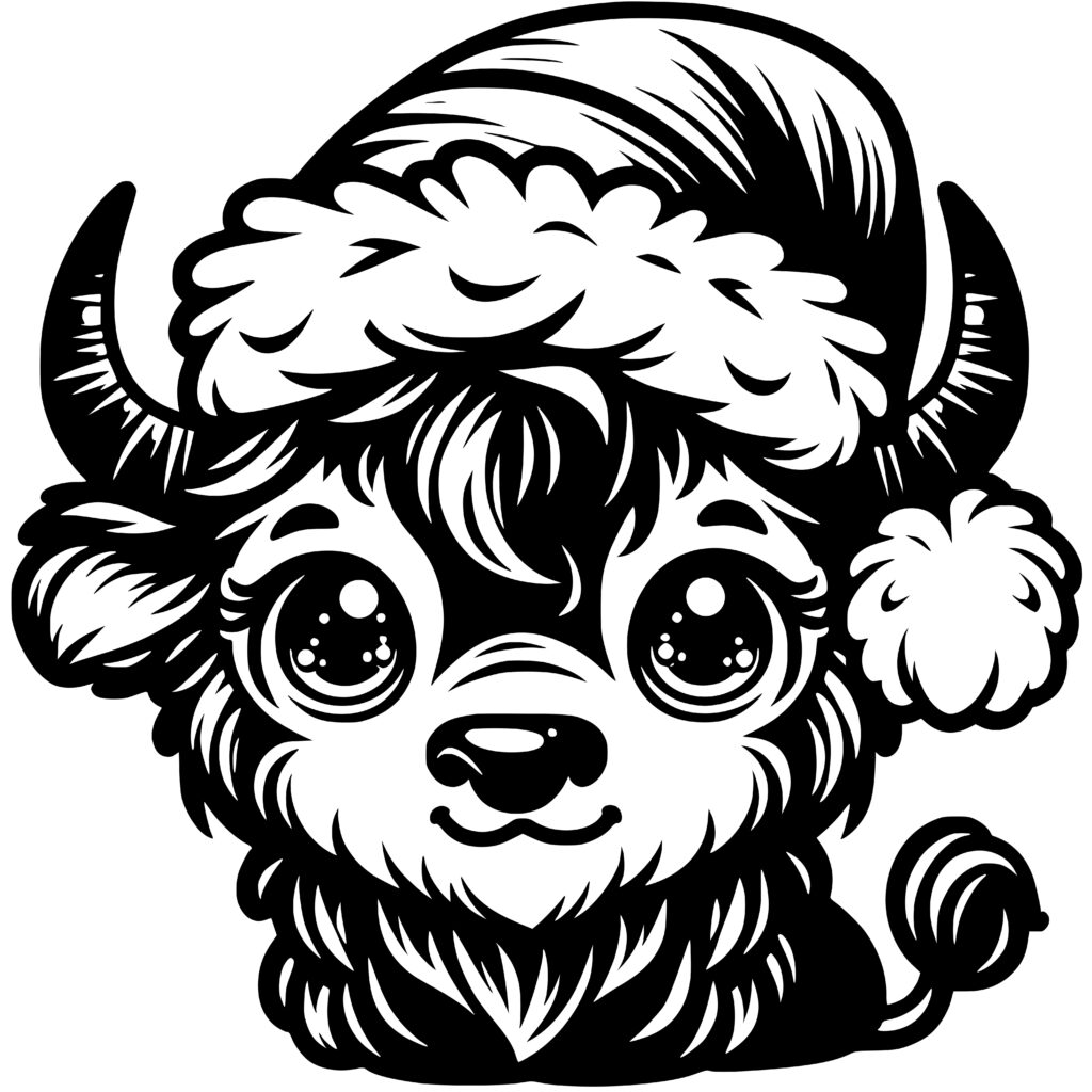 Buffalo Santa Hat SVG File for Cricut, Silhouette, Laser Machines