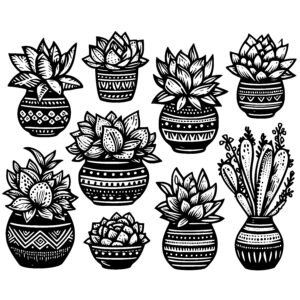 Decorated Potted Plants