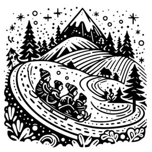 Starry Snowy Sledding