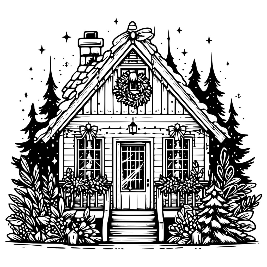 Cozy Cabin Retreat SVG PNG DXF for Cricut Silhouette Users