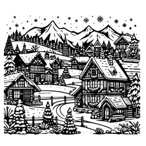 Alpine Wintertime Village