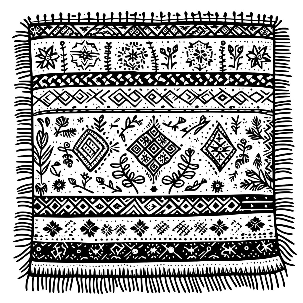 Patterned rug graphic for cricut silhouette laser machines
