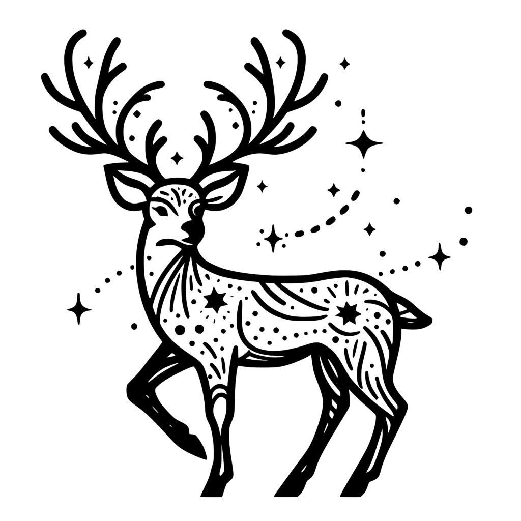 Starry Deer Design SVG PNG DXF For Cricut Laser Machines starry-deer-design-svg-png-dxf-for-cricut-laser-machines