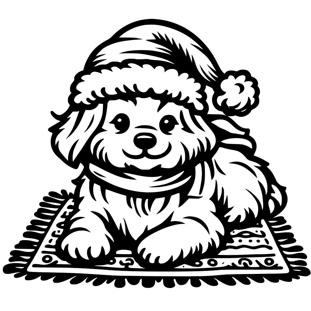 Happy Holiday Pup SVG: Christmas Dog for Cricut & Laser Machines