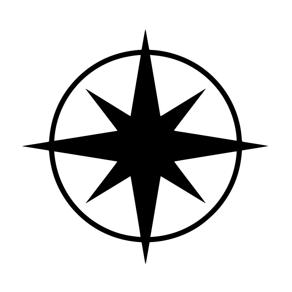 Compass Rose Silhouette Design for Cricut, Silhouette, Laser Machines