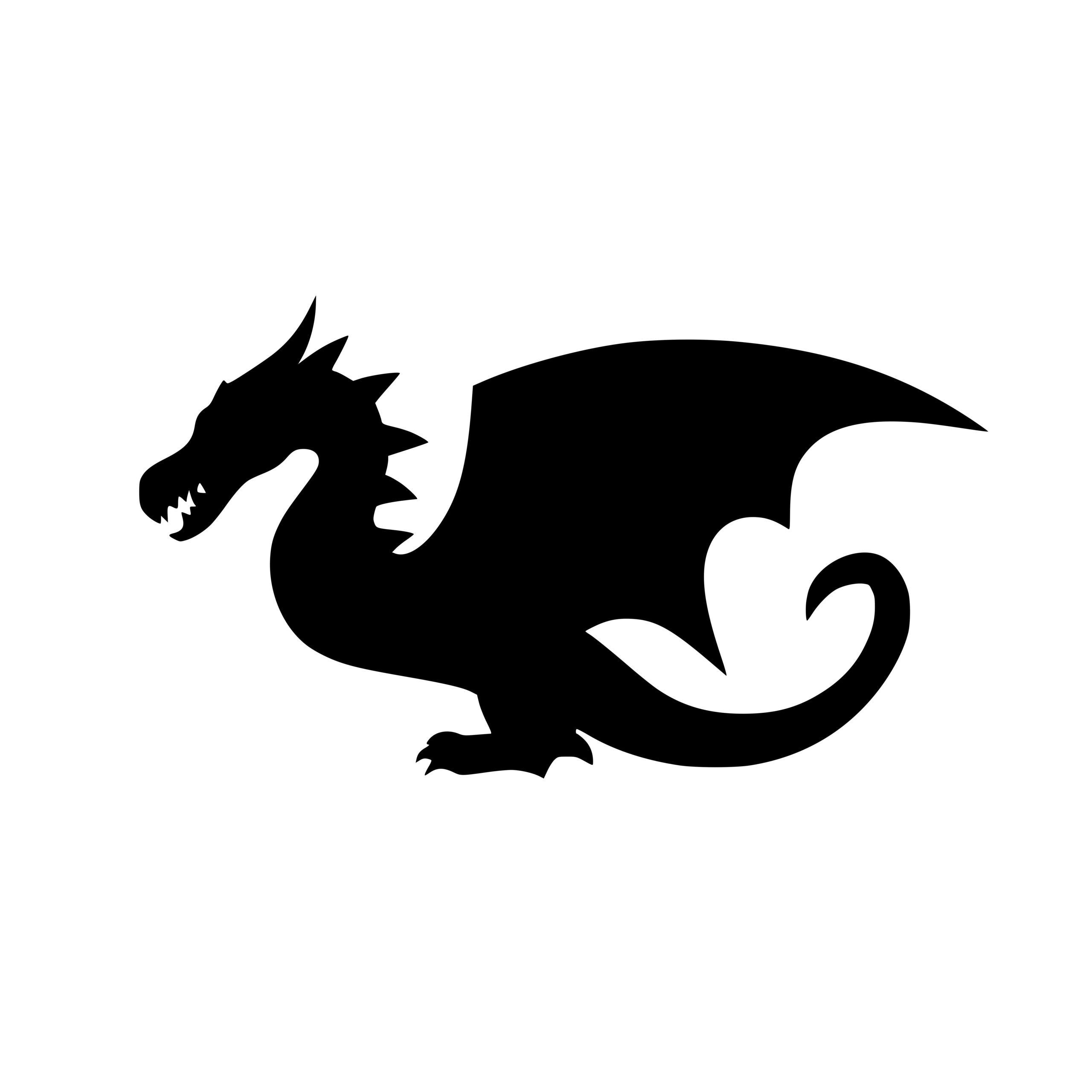 Majestic Dragon SVG File for Cricut, Laser, Silhouette, Cameo