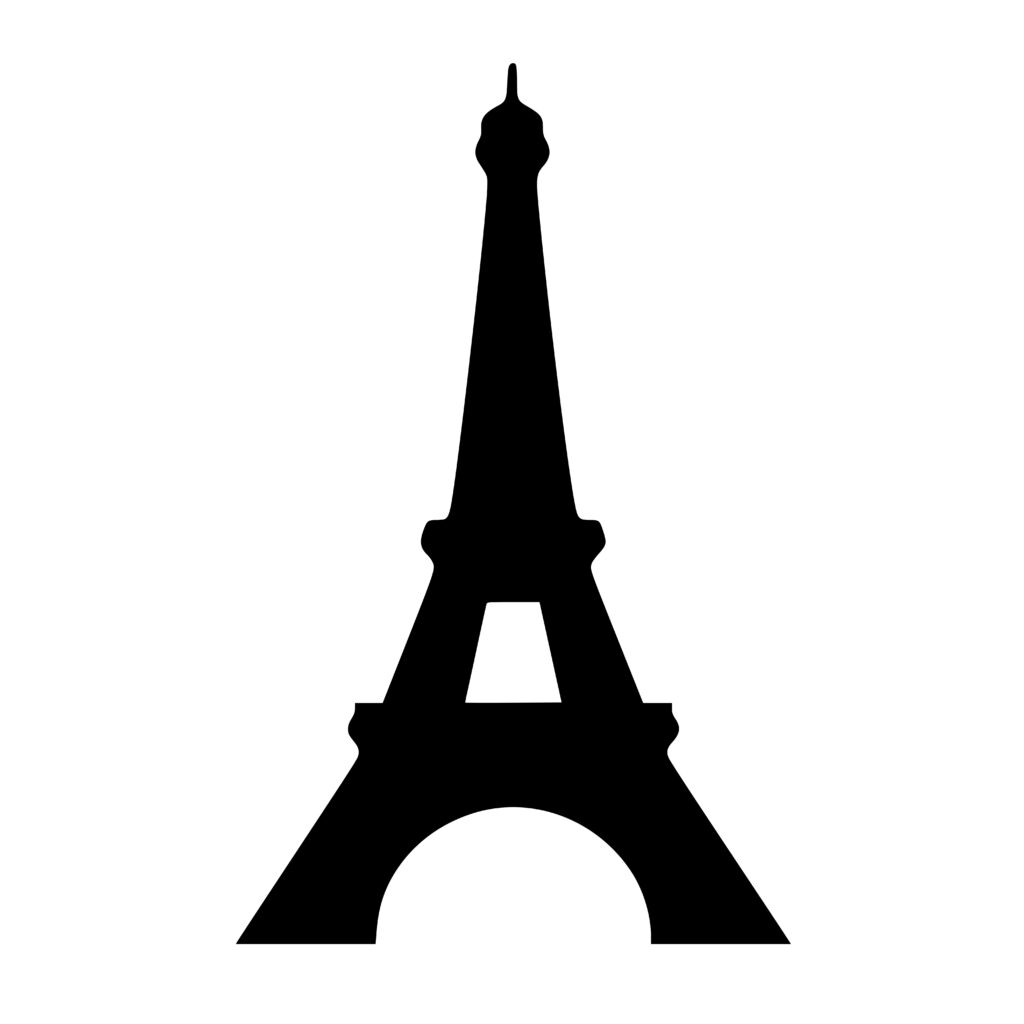 Eiffel Tower Silhouette Svg File For Cricut Laser Silhouette Cameo