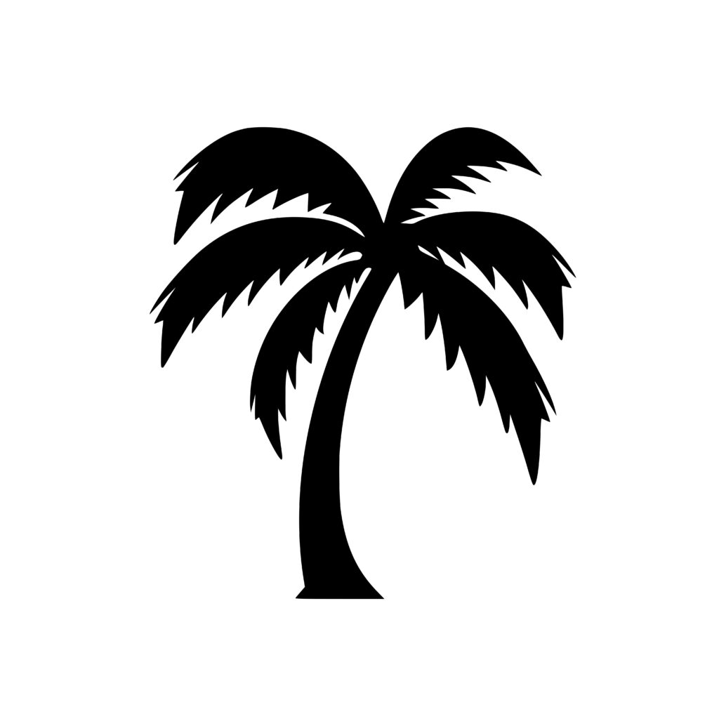 Palm Tree Silhouette SVG File for Cricut, Laser, Silhouette, Cameo
