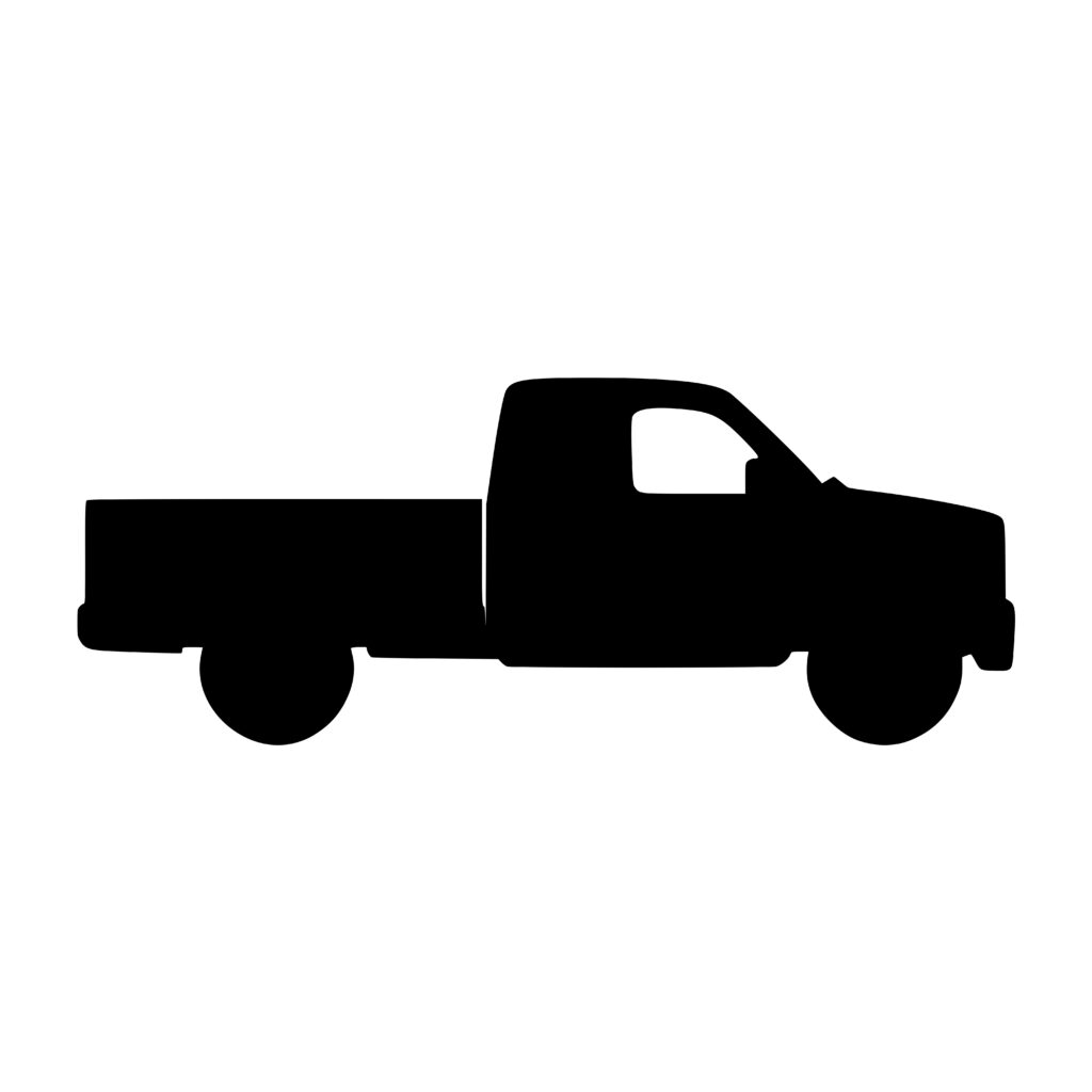 Pickup Truck Silhouette SVG|PNG|DXF for Cricut & Laser Machines