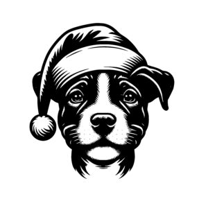 Christmas Pit Bull Pup
