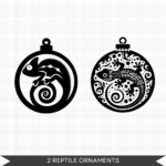 2 Reptile Ornaments