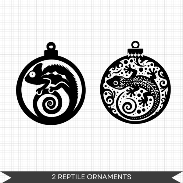 2 Reptile Ornaments