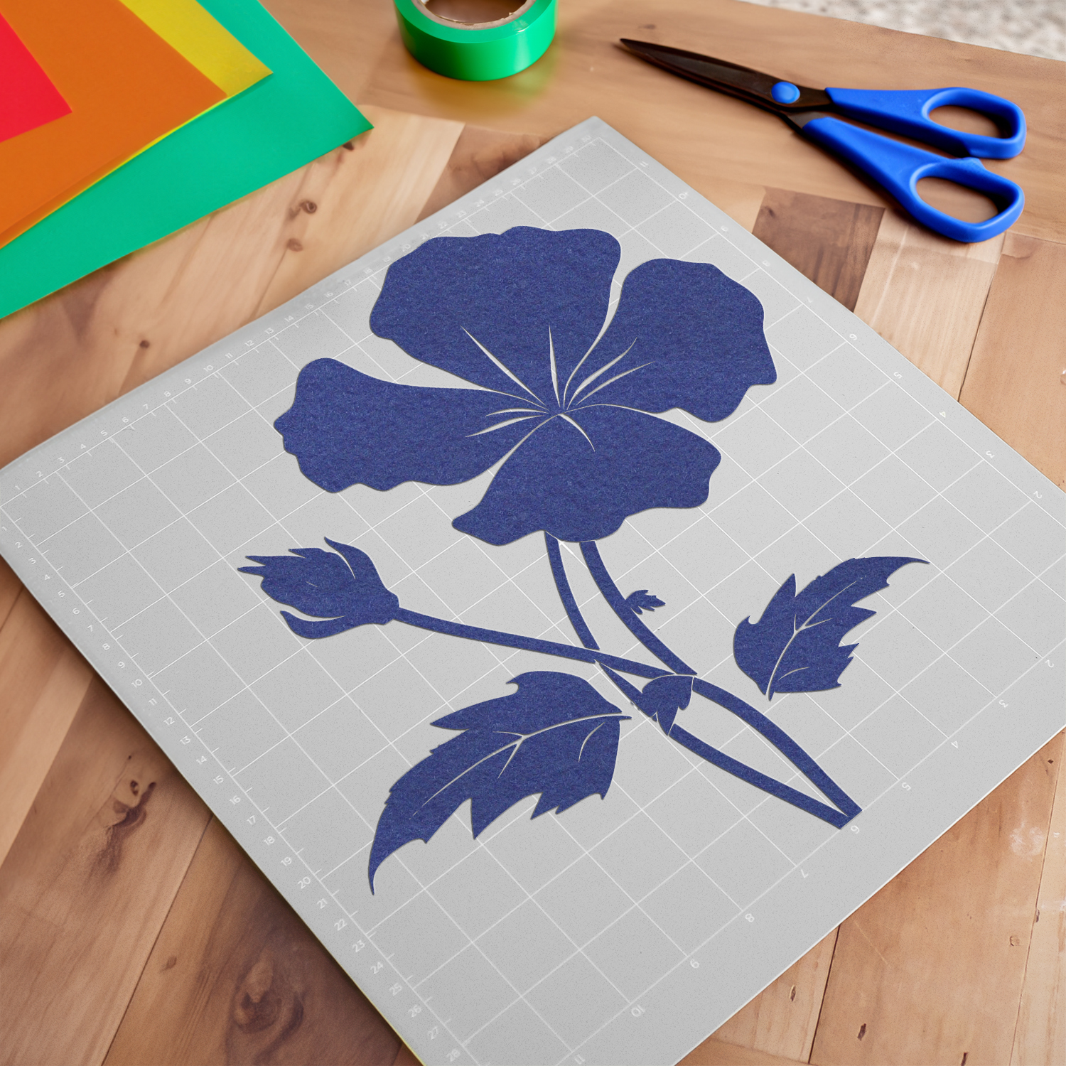 Instant Download Petunia with Leaves Image SVG, PNG, DXF - Cricut ...