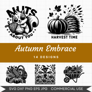 Autumn Embrace Bundle – 14 Instant Download Svg Images
