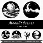 Moonlit Bundle – 15 Instant Download Svg Images