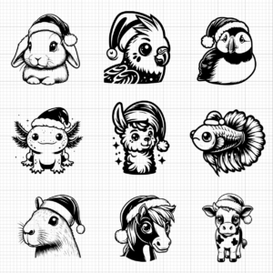 Santa Hat Animals