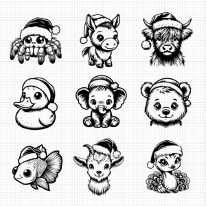 Santa Hat Animals (5)