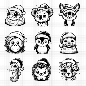 Santa Hat Animals (6)