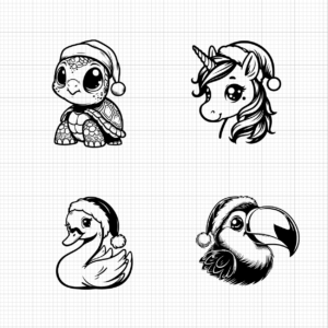 Santa Hat Animals (7)