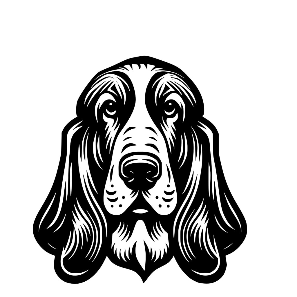 Basset Hound Face Design for Cricut, Silhouette, Laser Machines