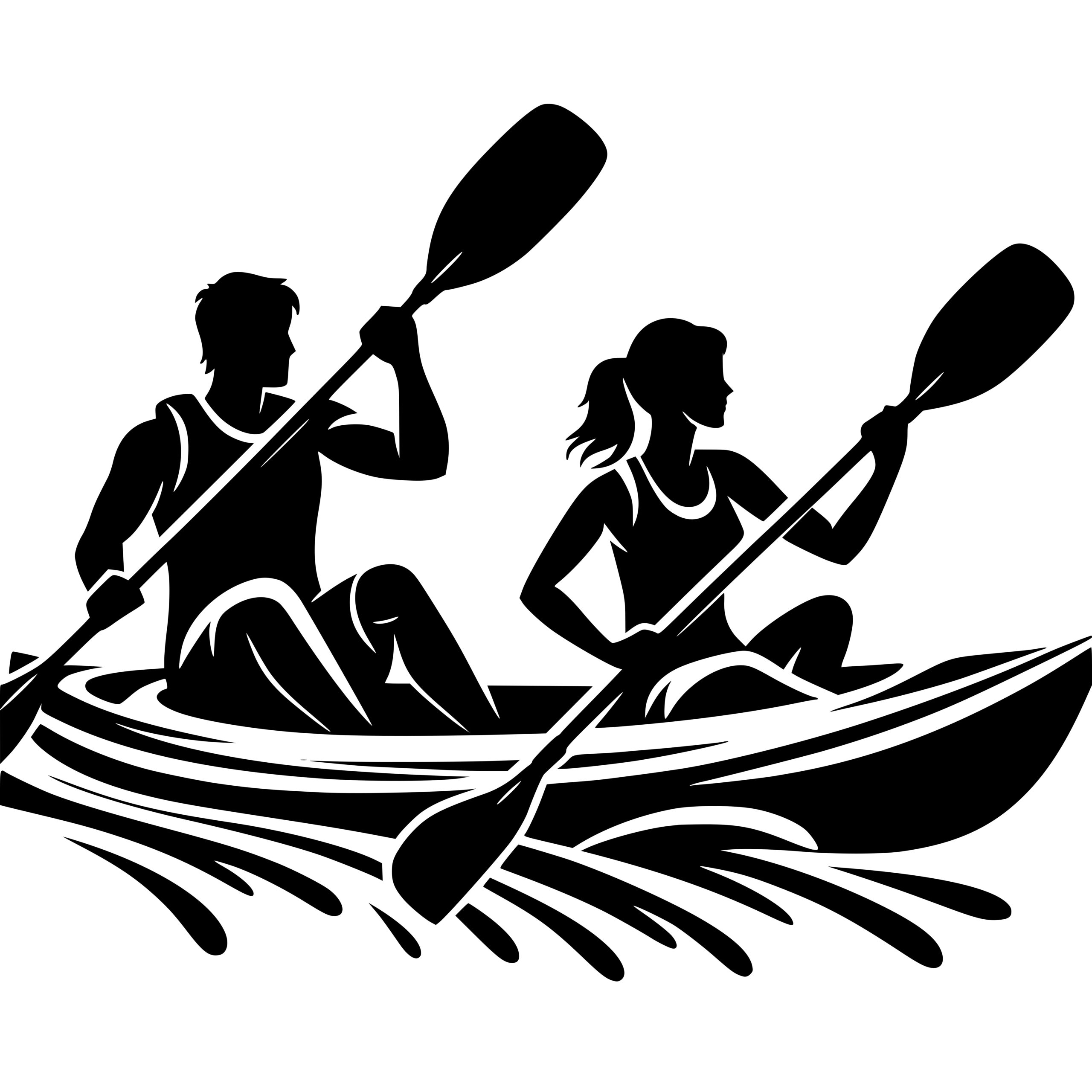 Kayaking Duo Design for Cricut, Silhouette, Laser Machines - Instant ...