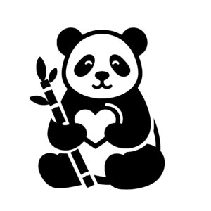 Panda Bamboo Love